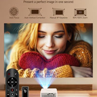 2026 Smart Projector 4K & 8K Support, Portable Projector with WiFi 6 and Bluetooth 5.4, Auto Focus & Vertical Keystone, 180°Rotatable, Mini Proyector for Outdoor Home HY300Max