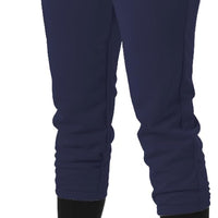 Alleson Athletic Fastpitch Softball Pants for Women. Low Rise Double Knit Navy Softball Pants with Belt Loop (Style 605P
