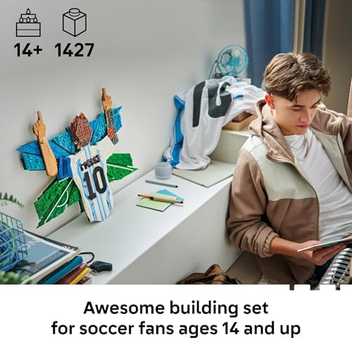 LEGO Editions Lionel Messi – Celebration - Building Set for Boys & Girls, Ages 14+ - Collectible Soccer Gift for Fans - Kids Bedroom or Shelf Decor - 43018