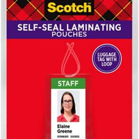 Scotch Self-Sealing Laminating Pouches, Bag Tags, 5-Pouches - 6 Pack
