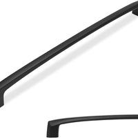 BUKOBYHE 6 Pack 10 Inch(254mm) Kitchen Cabinet Handles Matte Black Cabinet Pulls Zinc Alloy Drawer Pulls Solid Kitchen H