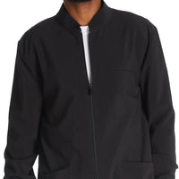 Dickies EDS Essentials Scrub Jacket for Men Zip Front 3 Pockets Black XS