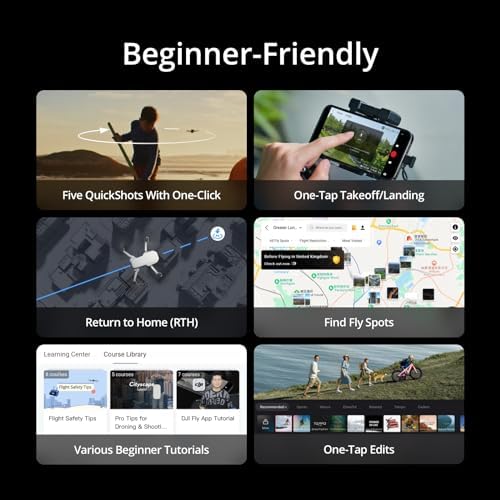 DJI Mini 4K, Drone With 4K UHD Camera, Under 249 g | 3-Axis Gimbal, 10km Video Transmission, Auto Return, Wind Resistance, 31-Min Flight Time, Intelligent Flight