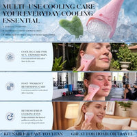 BAIMEI IcyMe - Rodillo de hielo para cara y juego de herramientas faciales Gua Sha, rodillo facial de hielo que reduce la hinchazón, alivia las migrañas, herramientas para el cuidado de la piel
