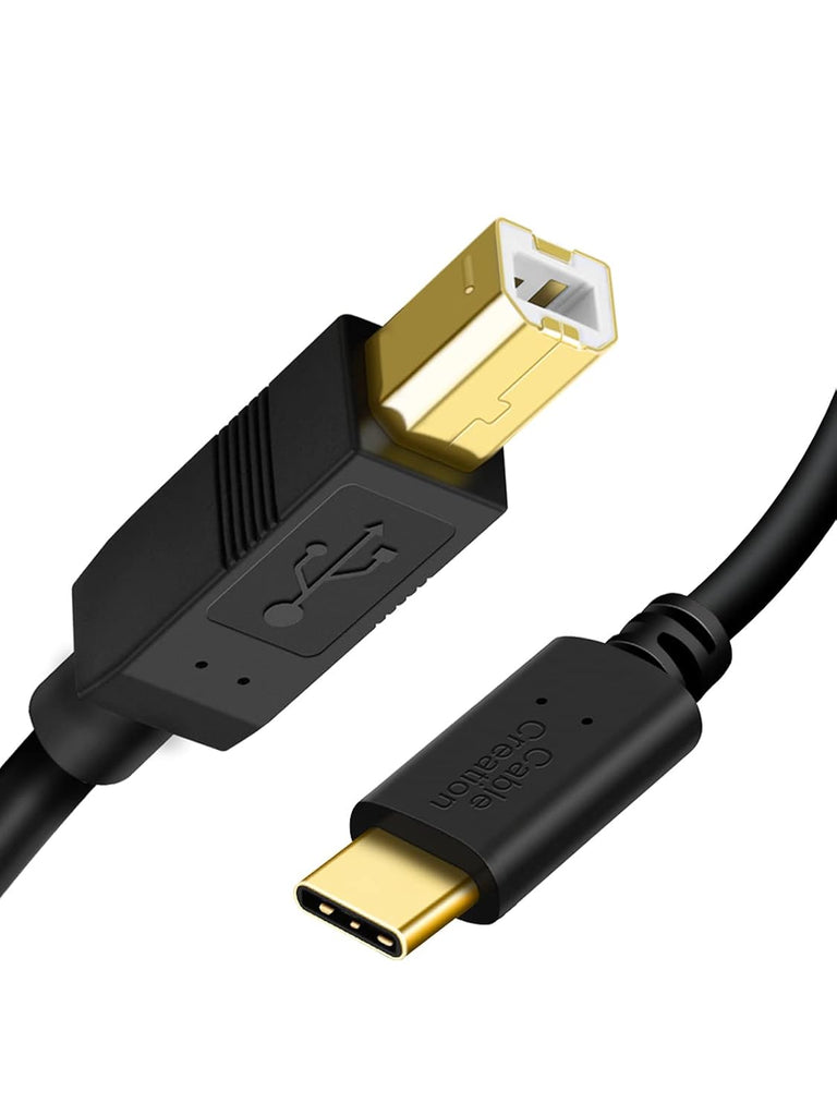 CableCreation USB B to USB C Printer Cable 6.6FT/10Pack,USB-C to USB-B Cord