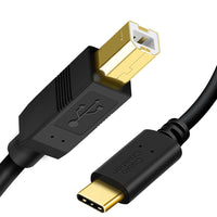 CableCreation USB B to USB C Printer Cable 6.6FT/10Pack,USB-C to USB-B Cord