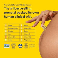 Visita la tienda de Ritual Ritual Multivitamínico Prenatal Esencial para Mujeres: Folato y Colina para Soporte del Tubo Neural, Omega-3 DHA para el Desarrollo del Cerebro Fetal, Hierro, D3 y K2 Auxiliares del Calcio, Sin OGM