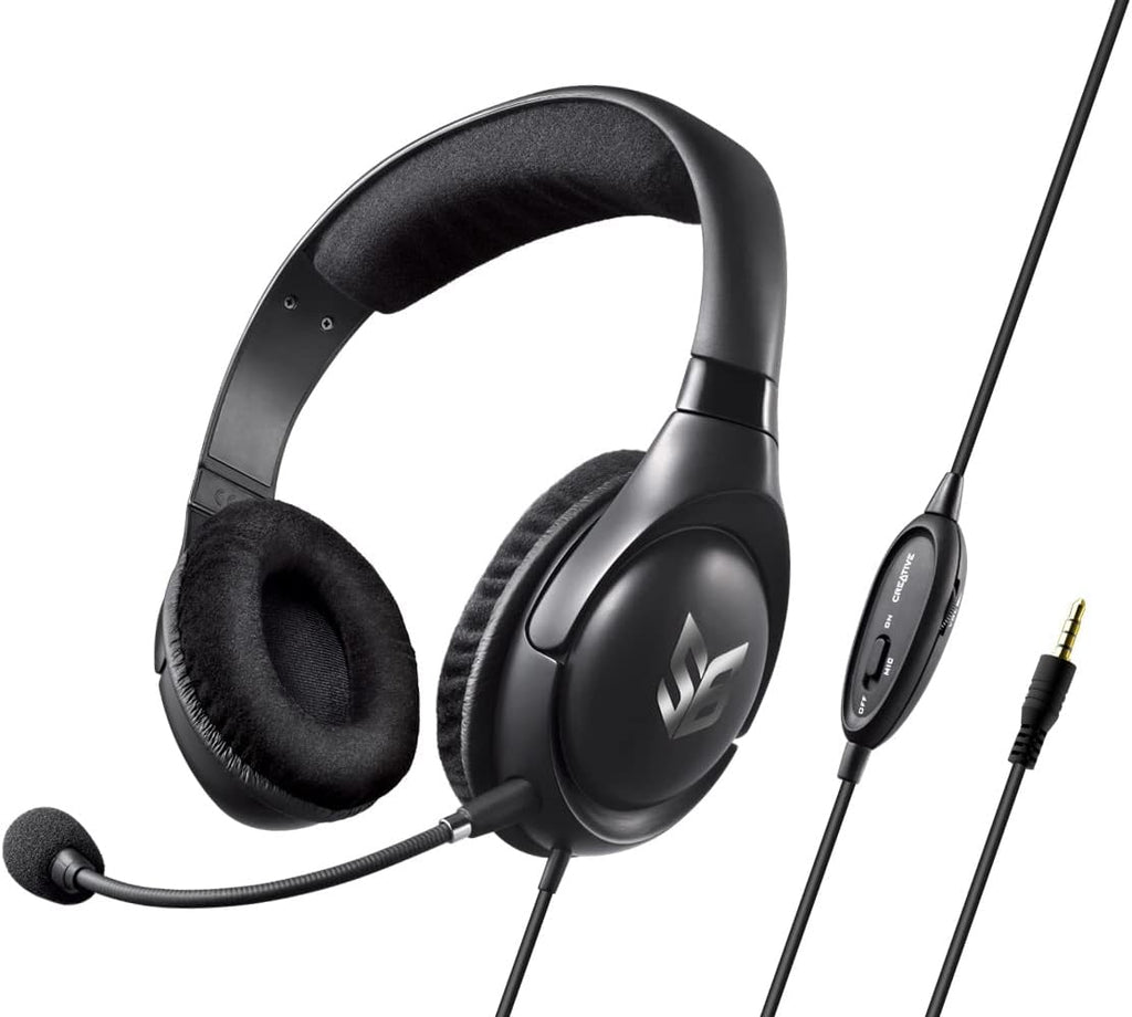 Sound Blaster Blaze V2 Over-Ear Gaming Headset with Detachable Noise-Cancelling Microphone, Volume and Mic Mute Control