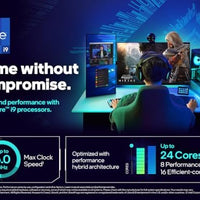 Intel® Core™ i9-14900KF New Gaming Desktop Processor 24 cores (8 P-cores + 16 E-cores) - Unlocked