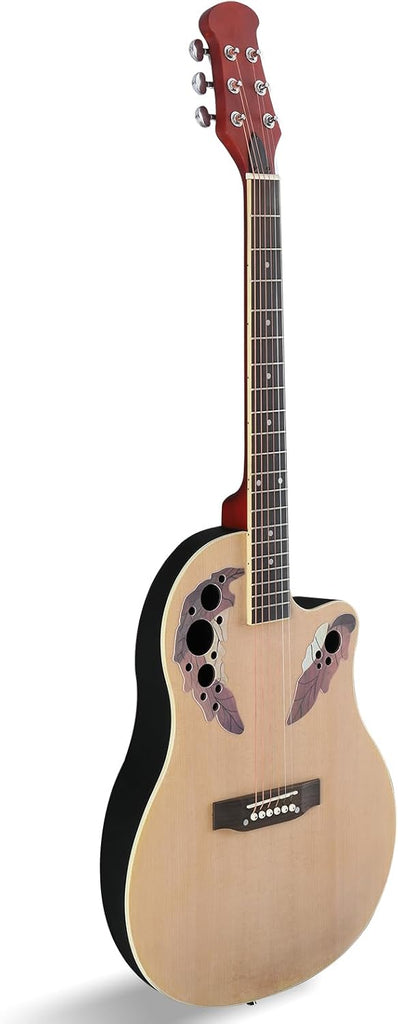 Ktaxon 41 Inch Acoustic Guitar, Full-Size Beginner Cutaway, Natural