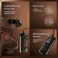JOVS Máscara de terapia de luz láser 4D – Terapia de luz roja para cara, terapia de luz con máscara facial LED, 6 veces más potente que LED, tecnología FPT, 4 longitudes de onda, antienvejecimiento