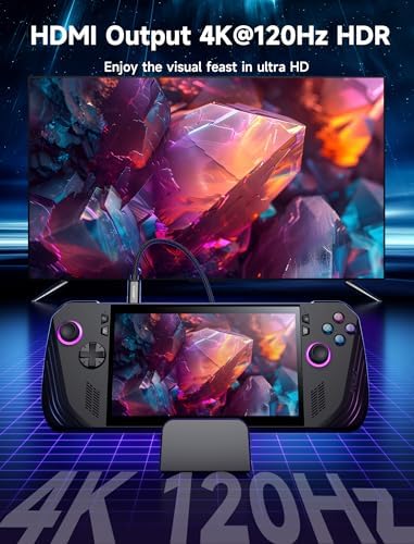 JSAUX Docking Station for ROG Xbox Ally X (2025)/ROG Ally X/ROG Ally/Steam Deck/Legion Go/Legion Go S, 6-in-1 Dock with HDMI 4K@120Hz, Gigabit Ethernet, USB A & USB C 3.2 Gen 1, 100W Charging - HB0609