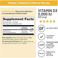 NatureWise Cápsulas de gel de vitamina D3 2000iu, de NatureWise, 1, 1