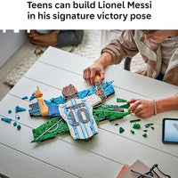 LEGO Editions Lionel Messi – Celebration - Building Set for Boys & Girls, Ages 14+ - Collectible Soccer Gift for Fans - Kids Bedroom or Shelf Decor - 43018