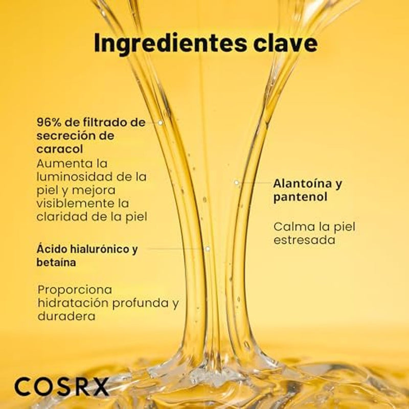 COSRX Sérum Reparador de Mucina de Caracol 100 ml, Sérum Facial Hidratante con Filtrado de Secreción de Caracol para Piel Apagada y Líneas Finas, Cuidado de la Piel Coreano