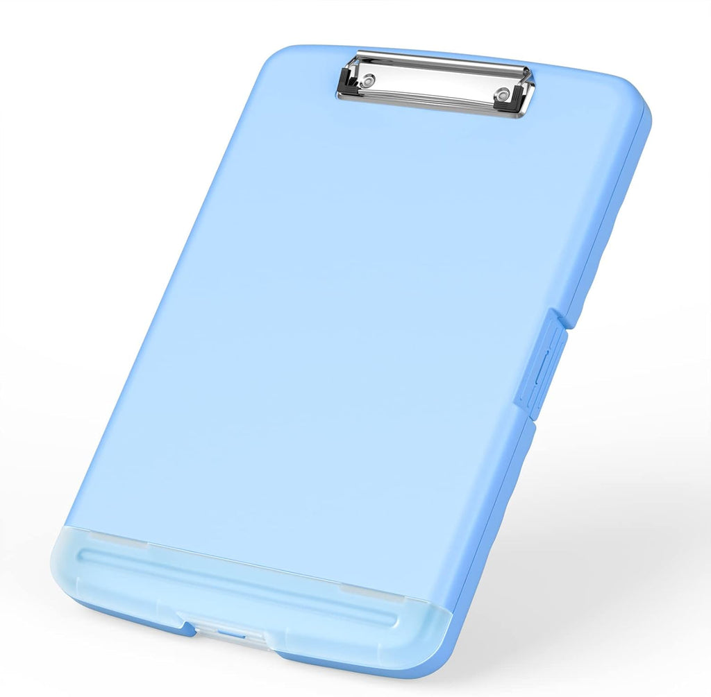 Rimilak Clipboard with Storage, 8.5 x 11'' High Capacity Clip Board, Blue