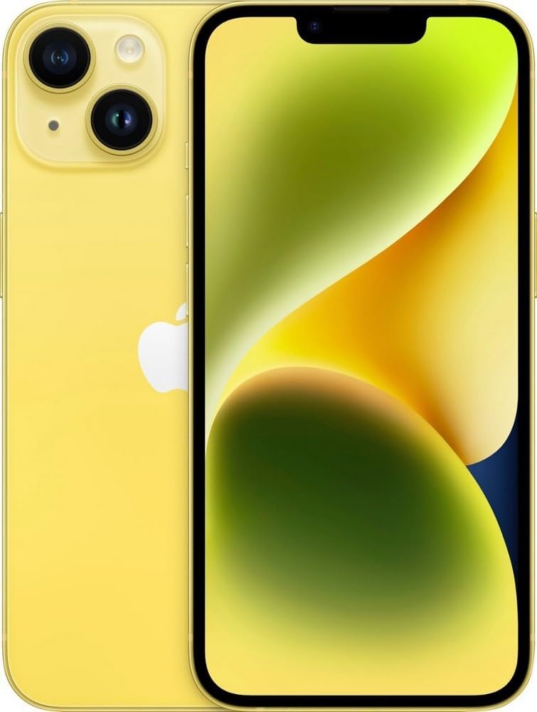 Apple iPhone 14, 512GB, Yellow - Unlocked (Renewed)