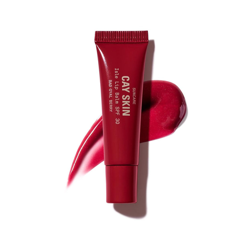 Cay Skin Isle Lip Balm SPF 30 – High Shine, Hydrating + Sheer Lip Gloss in Vanilla Brown Sugar Flavor – Formulated with