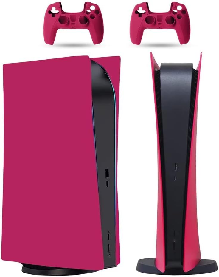 PEYANZ Faceplate Cover for PS5 Digital Edition + 2 Controller Covers