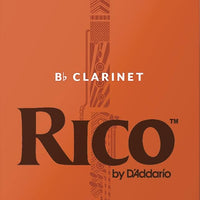 D’Addario Woodwinds, Rico Bb Clarinet Reeds, RCA2525, Strength 2.5, 25-pack