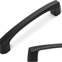 BUKOBYHE 10 Pack 3 Inch(76mm) Kitchen Cabinet Handles Matte Black Cabinet Pulls Zinc Alloy Drawer Pulls Solid Kitchen Ha