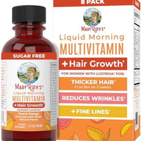 MARYRUTH'S Multivitamínico Líquido + Paquete de Viaje para el Crecimiento del Cabello | 8 ct | Biotina 10000mcg | Suplemento para el Crecimiento del Cabello Lustriva | Clínicamente Probado en Mujeres