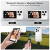 Wireless Vlog Selfie Monitor Screen for iPhone & Android, Bluetooth Remote, 180° Flip, Magnetic Stand, Wide Screen Mode, 1800mAh Battery, Rear Camera Live View for TikTok & YouTube (White)