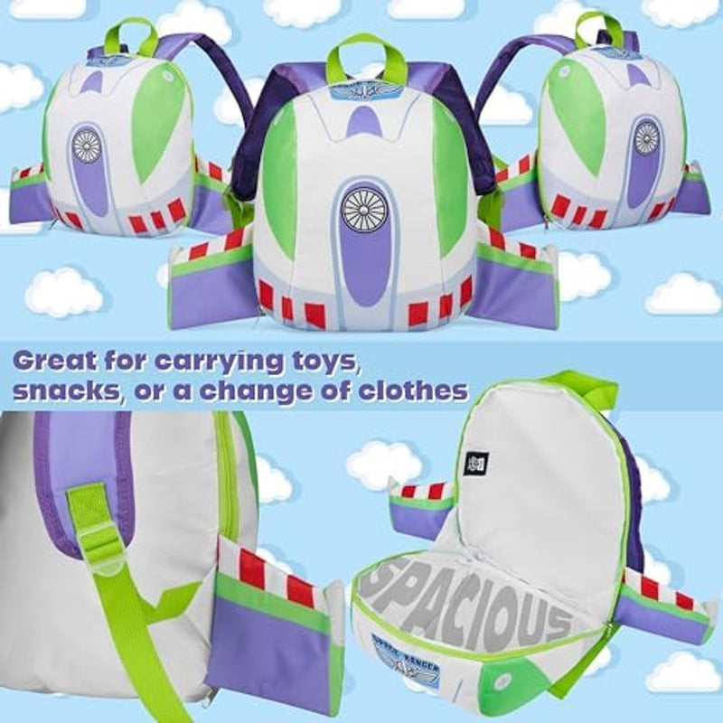 Disney Toy Story Backpack for Boys Girls Toddlers Buzz Lightyear 3D Wings Rucksack for School Supplies Travel Gifts for Kids