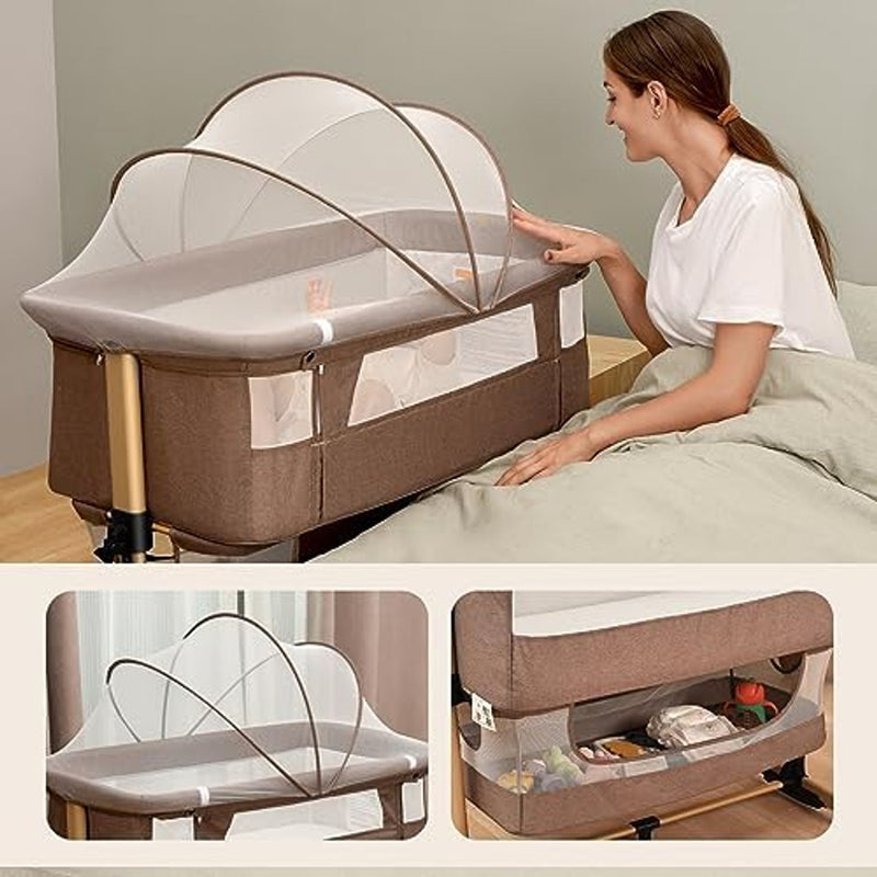 Ofertaza, Soobaby 3 in 1 Baby Crib, Bassinet Bedside Crib Adjustable