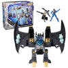 DC Comics, Metal Force Transforming Batwing, 2-in-1 Playset, Includes Batman and Superman Figures, with Projectiles and Character Cards, Kids Toy for Boys Ages 4 and Up
