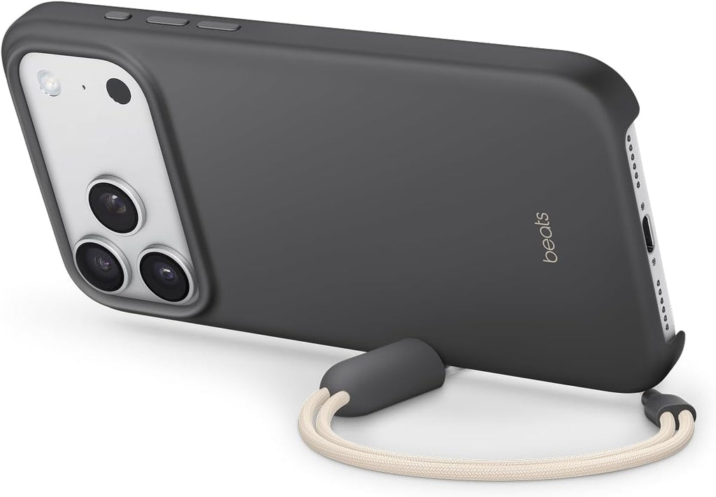 Beats iPhone 17 Pro Max Kickstand Case with MagSafe & Camera Control, Built in Stand & Lanyard, Matte Finish with Microfiber Lining – Granite Gray
