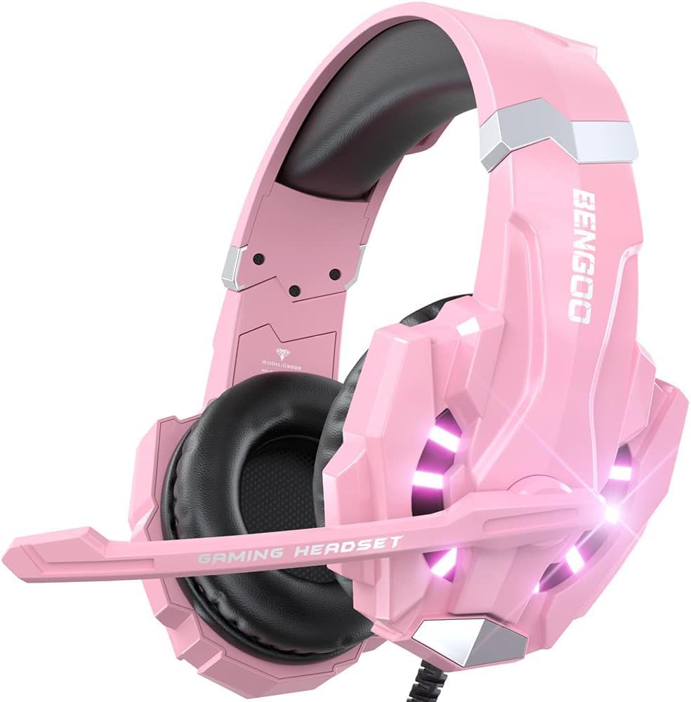 BENGOO G9000 Professional Gaming Headset for PS4, PC, Xbox One Controller, Noise Cancelling Over Ear Headphones with Mic