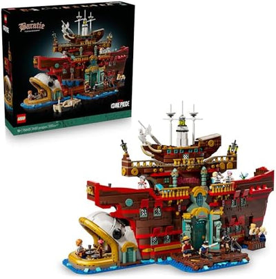 LEGO ONE Piece The Baratie Floating Restaurant Building Set for Adults - Collectible Building Blocks for Anime Fans, 18+ - Arts and Crafts DIY Kit W/10 Minifigures - Gift Idea for Birthdays - 75640