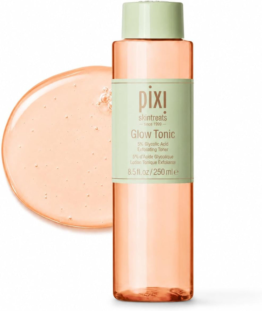 Pixi Glow Tonic Exfoliating Face Toner with 5% Glycolic Acid, Ginseng and Aloe Vera, Alcohol-Free Pore-Refining Toner for Radiant Skin, 8.5 fl oz / 250 ml - 1 Count (Pack of 3)