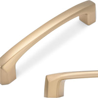 BUKOBYHE 10 Pack 3-3/4 Inch(96mm) Kitchen Cabinet Handles Champagne Bronze Cabinet Pulls Zinc Alloy Drawer Pulls Kitchen