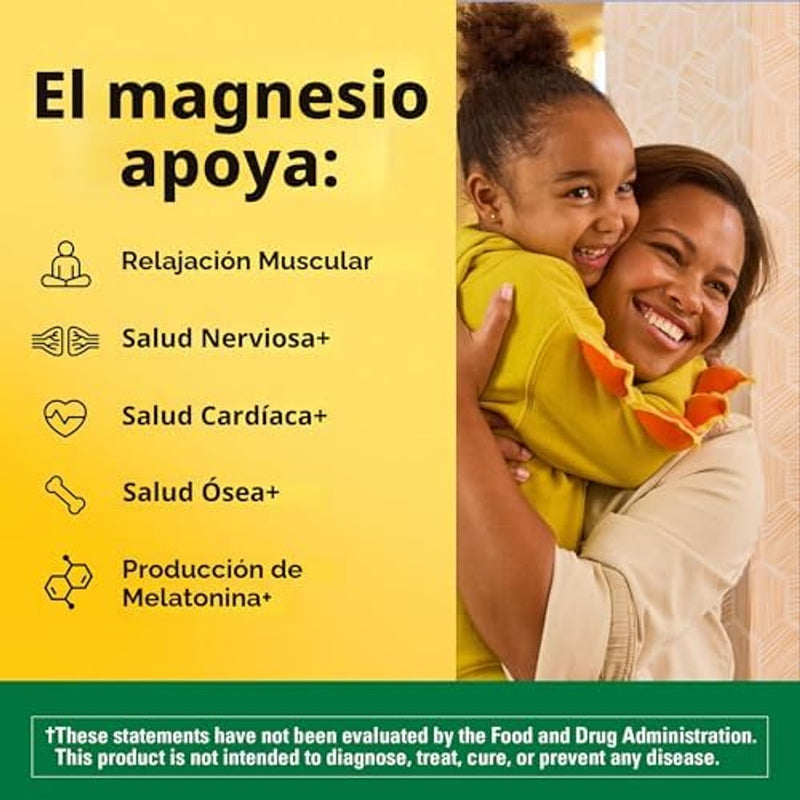 Nature Made Nature Made Oxido de magnesio extra fuerte 400 mg, suplemento dietético para apoyo muscular, 110 unidades