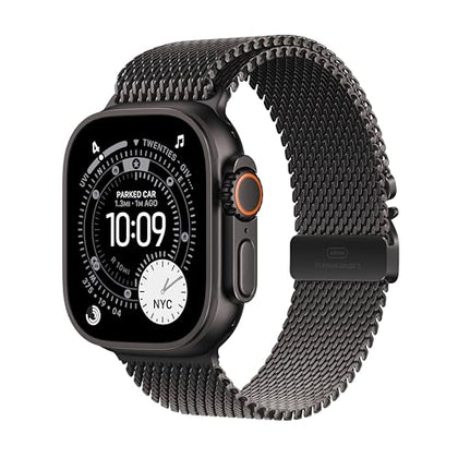 Apple Watch Ultra 3 [GPS + Cellular 49mm] Running & Multisport Smartwatch w/Rugged Titanium Case w/Black Titanium Milanese Loop - M. Satellite Communications, Advanced Health & Fitness Tracking