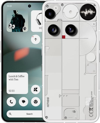 Nothing Phone (3) Cell Phone, 5G Unlocked Phones 256GB, Android 15, Snapdragon 8s Gen4, AI Mobile Phones with Four 50MP Cameras & AMOLED Display, 5150mAh, Glyph Interface, Smartphone White