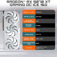 GIGABYTE Radeon™ RX 9070 XT Gaming OC ICE 16G