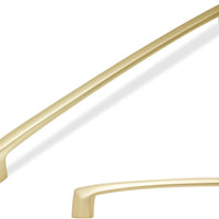 BUKOBYHE 10 Pack 12-3/5 Inch(320mm) Kitchen Cabinet Handles Brushed Brass Cabinet Pulls Zinc Alloy Drawer Pulls Solid Ki