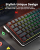 Redragon Wireless Mechanical Keyboard, Gasket RGB Gaming Keyboard with Screen & Knob, 3-Modes (Bluetooth/2.4G/Wired) 81 Custom Keys, Thick Pre-Lubed Linear Switch, Side Printed PBT Keycaps, K708GG-Pro