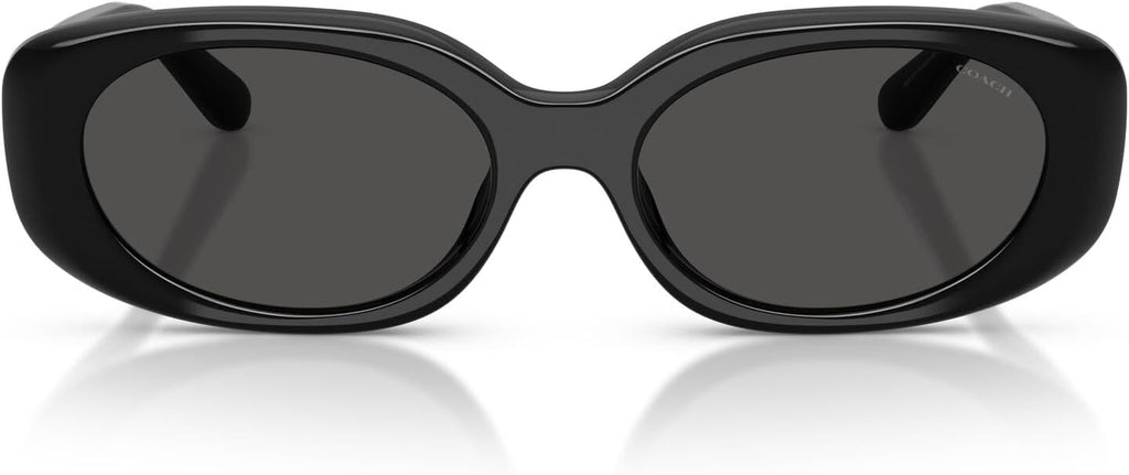 Coach HC8443D Sunglasses, Black/Grey Solid, 54 mm