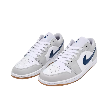 Air Jordan Retro 1 Low Casual Shoes Men's White/Neutral Gre