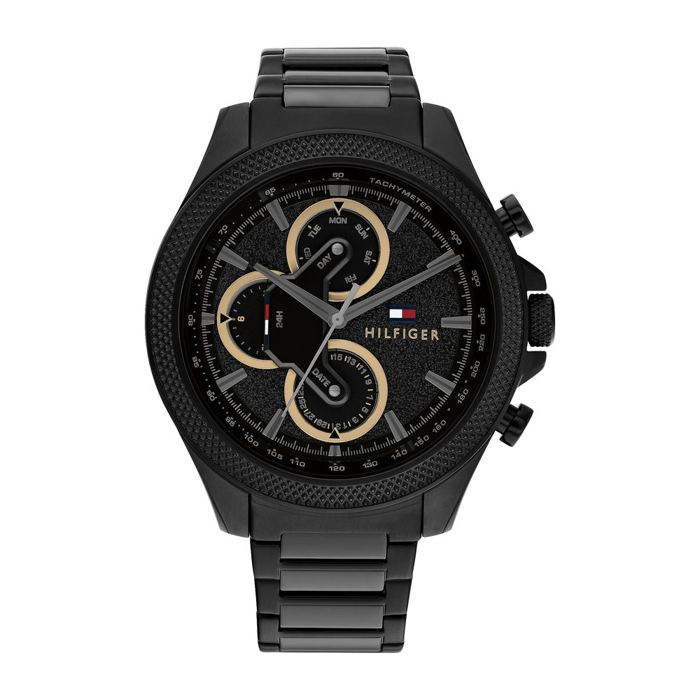 Reloj Multifunción Hombre Tommy Hilfiger, Caja Acero Inoxidable, Diseño Deportivo e Inspirado en Carreras, Resistente al Agua