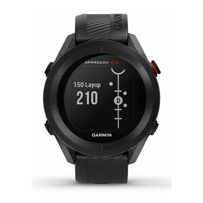 Garmin Approach S12, reloj de golf GPS fácil de usar con más de 42K campos precargados, color negro