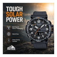 Reloj Casio Pro Trek, Sensor Triple, Resistente al Agua, Brújula, Altímetro, Barómetro, Termómetro, Movimiento de Cuarzo Solar