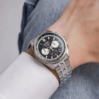 Seiko Reloj Cronógrafo Cuarzo Esfera Negra 41.5 mm SSB429P1
