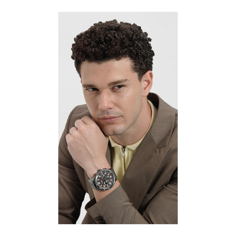 Reloj Brox Multifunción de Acero Inoxidable en Color Gris, Diseño Moderno para Hombre