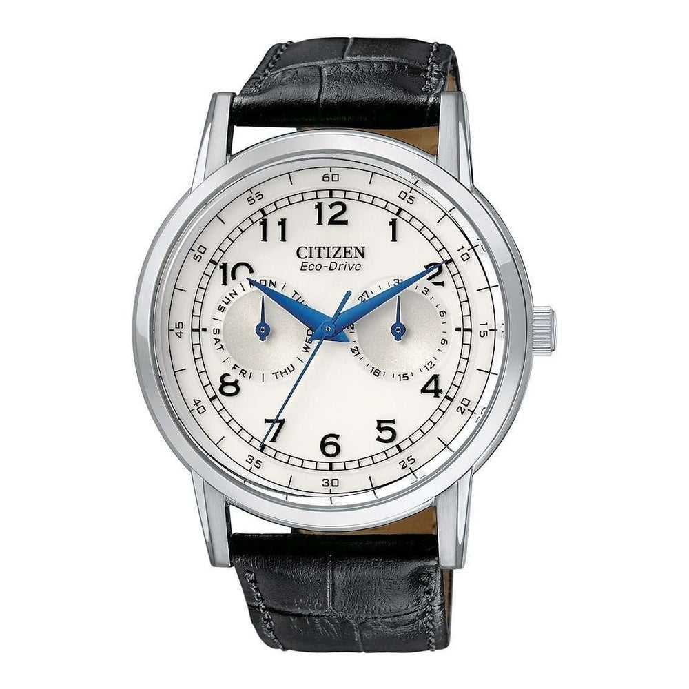 Reloj Citizen Eco-Drive Corso para hombre, clásico, con acero inoxidable y correa de cuero sintético, resistente al agua