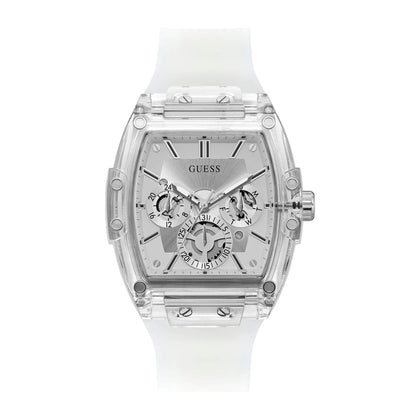 Reloj para hombre GUESS Trend Tonneau con esfera multifuncional de día, fecha y hora internacional